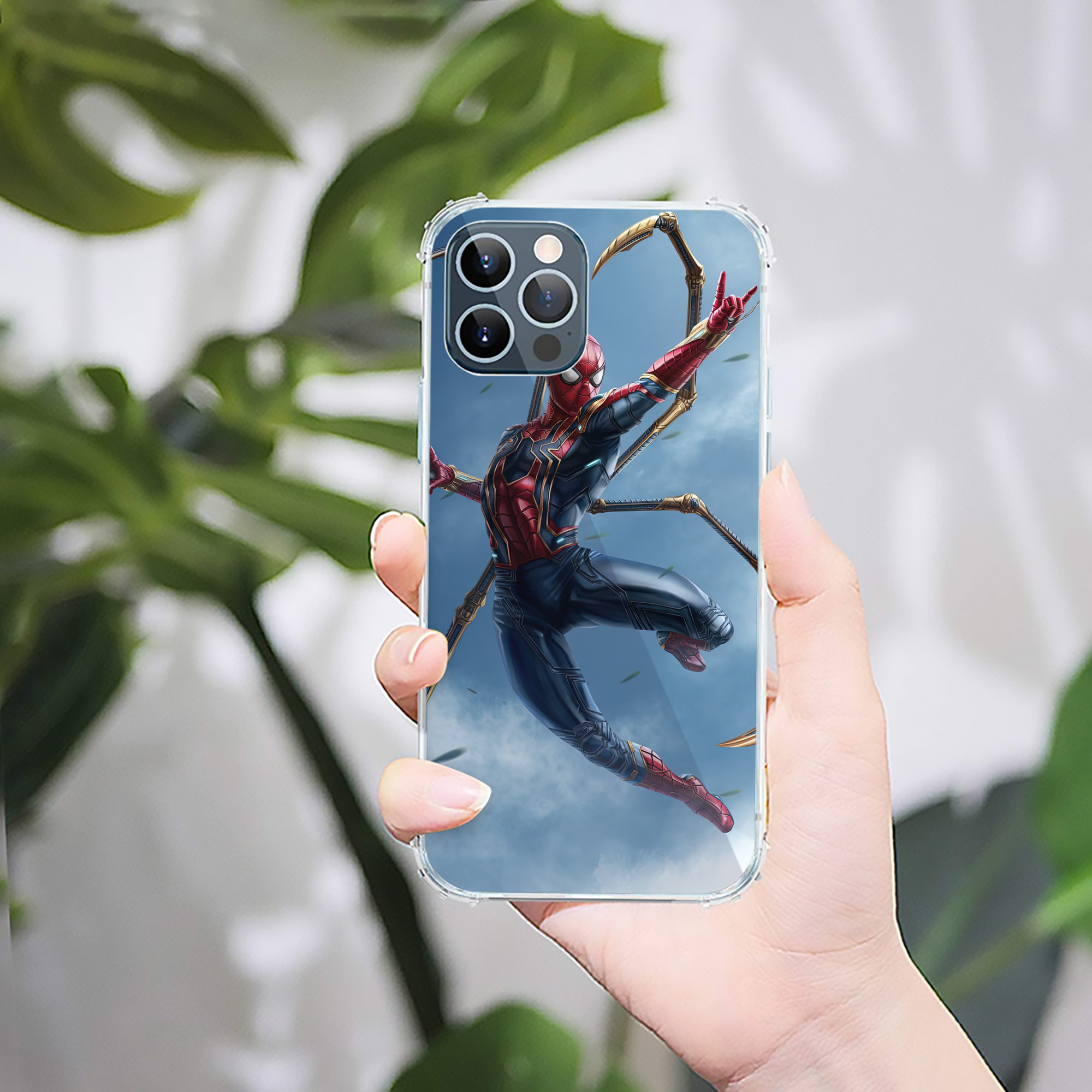 （画像用） Spider Man スパイダーマン 【iPhone 12シリーズ対応】透明スマホケース（クリアソフトケース）
